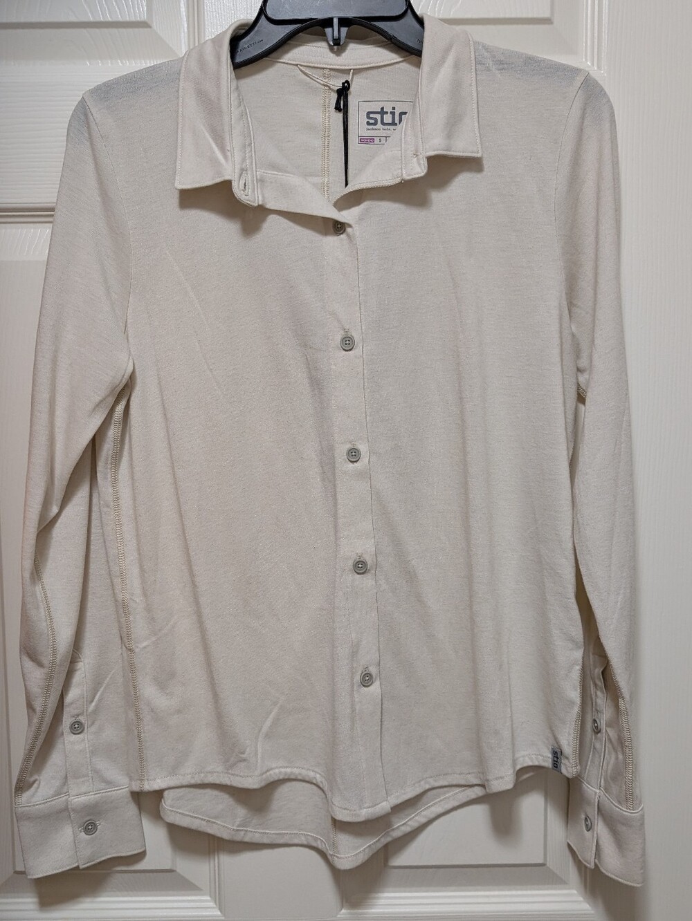 NWT Stio Divide Shirt Long Sleeve Cream Mountain Goat Heather Size Small S